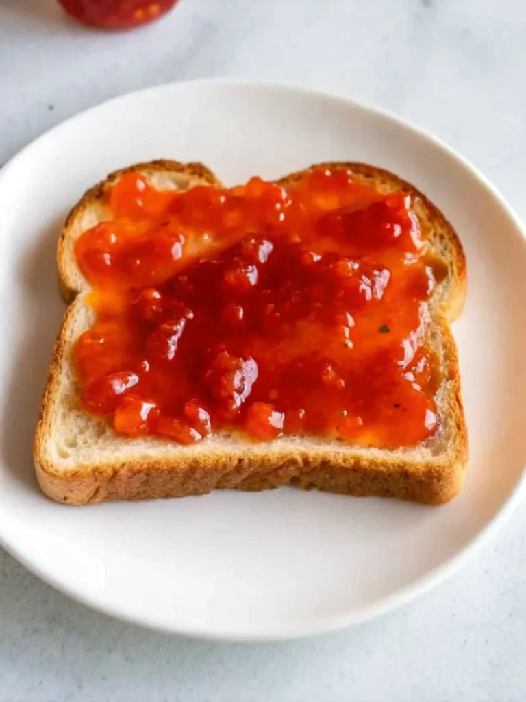 Homemade frozen strawberry jam in mason jars with fresh strawberries on a marble countertop; a vibrant, sweet preserve made using frozen strawberries.