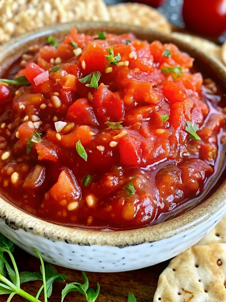 tomato jam recipe in a glass jar with red pepper flakes, lemon zest, and fresh tomatoes—perfect for small-batch canning, sandwiches, cheese boards, and roasted tomato jam lovers.
